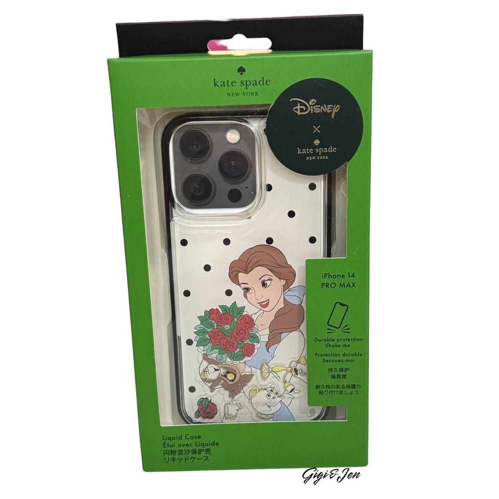 Kate Spade X Disney Beauty And The Beast Liquid iPhone 14 Pro Max phone case